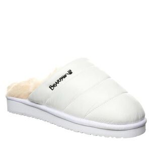 BearPaw Women's Cozy White Slippers